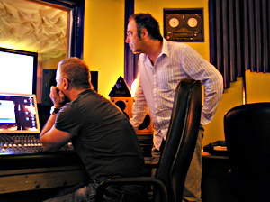 Dean & Nino Enrico during the Bullets & Daffodils recording sessions